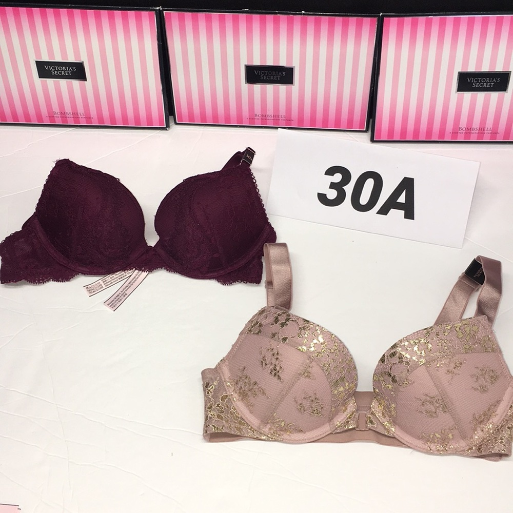 NEW❤️Lot 2 VICTORIA SECRET PUSH-UP BRA 30A